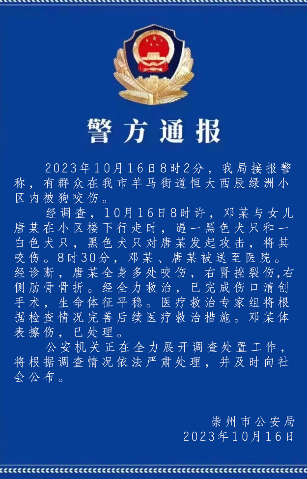 成都女童遭烈犬撕咬事件:必须将狗主人绳之以法!